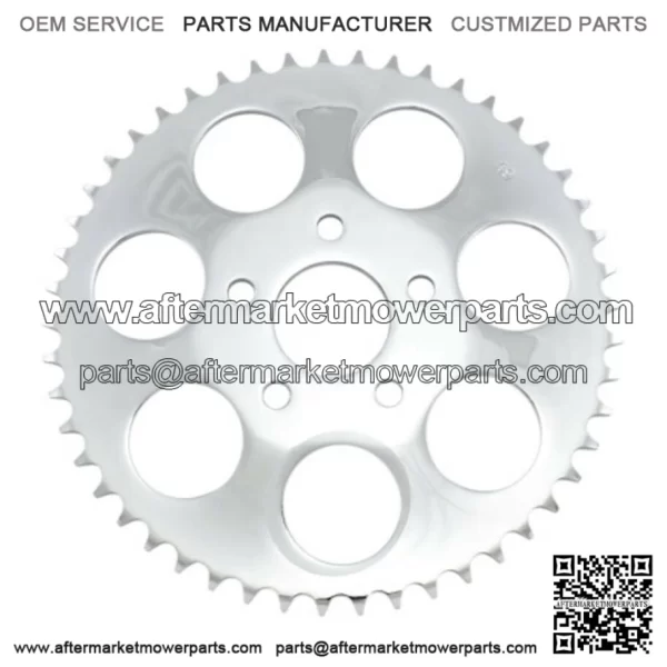 Chrome 51 Tooth Dished Rear Wheel Sprocket Harley Big Twin Evo (For: Harley-Davidson)