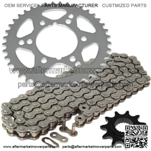 Drive Chain & Sprockets Kit for Polaris Trail Boss 350L 2X4 1990 1991 1992 1993 (For: Polaris)