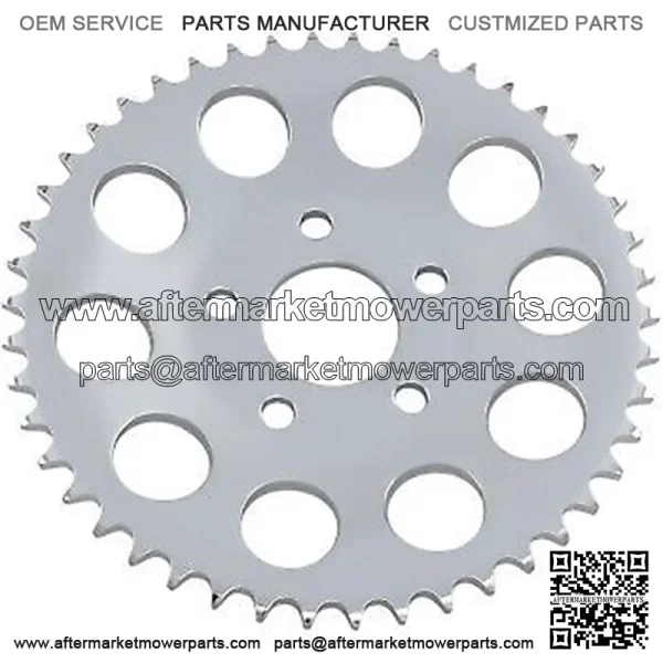 1210-0957 Chrome Rear Wheel Sprocket 46 tooth