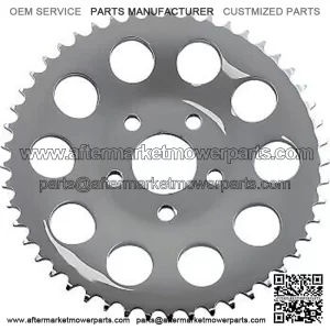 1210-0607 Chrome Rear Wheel Sprocket 49 tooth