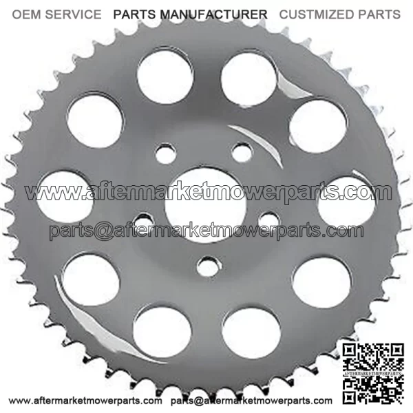 1210-0607 Chrome Rear Wheel Sprocket 49 tooth