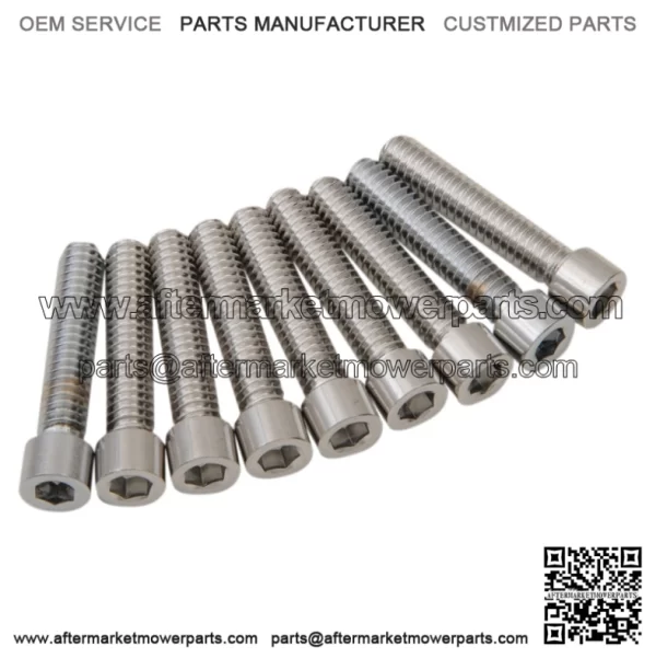 Drag M-Eight M8 Camshaft Cover Socket Bolt Kit Chrome Smooth Harley 2017+ FL FX (For: Harley-Davidson)