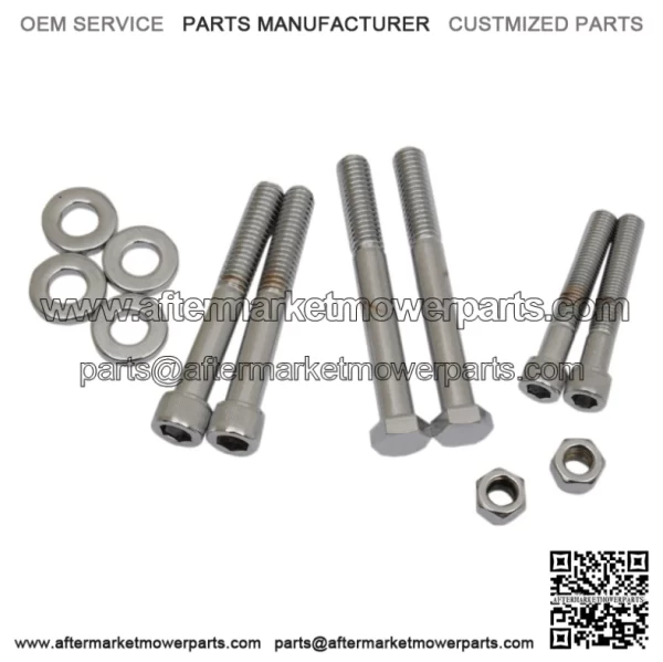 Drag Motor Mount Bolt Set Kit Chrome Knurled Socket Harley Softail Dyna 91-99 (For: Harley-Davidson)