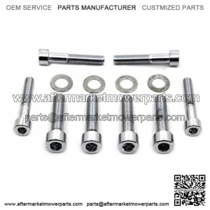 Chrome Allen Head Mounting Bolt Kit Front Brake Caliper 08+ Harley Softail Dyna (For: Harley-Davidson)