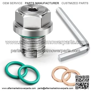 M14.1-1.25 x 15mm Oversize Piggyback Oil Drain Plug, Stainless Steel Self Tapping Oil Pan Thread Repair Kit