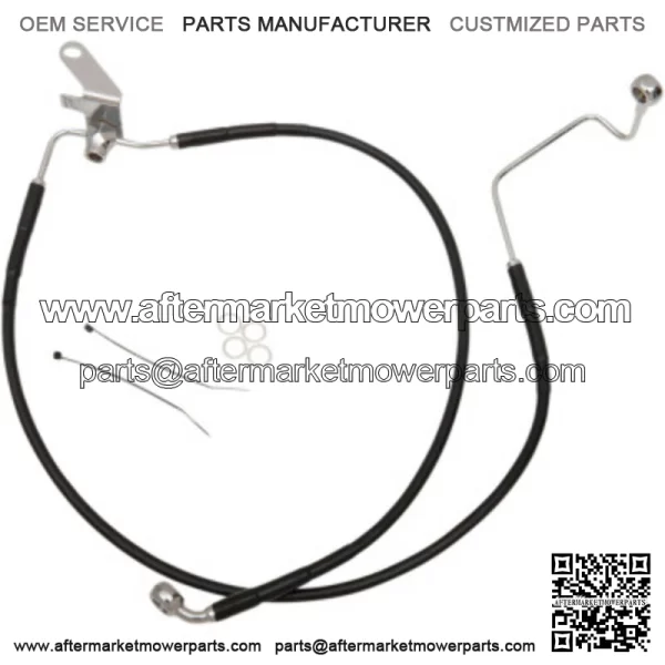 2 48 3/8 Extended Length Black Vinyl Rear Brake Line Kit Harley Softail 04-06 (For: Harley-Davidson)