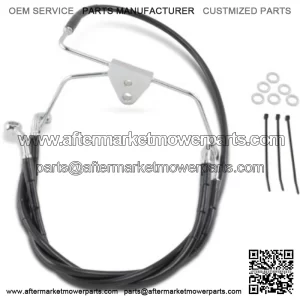 4  Extended Length Black Vinyl Upper Lower Brake Line Kit Harley Touring 96-07 (For: Harley-Davidson)