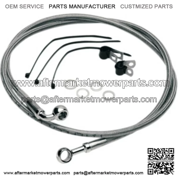 46 7/8" Stock Braided Stainless Brake Upper Line Kit Harley Dyna 84-05 Softail (For: Harley-Davidson)