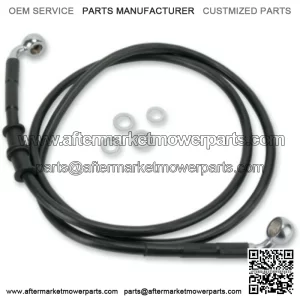 6 50 1/8  Extended Length Black Vinyl Upper Brake Line Kit Harley Dyna 10-15 (For: Harley-Davidson)