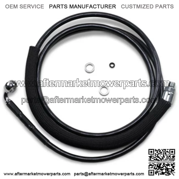76 1/8 Black Vinyl +6 Extended Hydraulic Clutch Cable Harley Touring 15-16 FLTRX (For: Harley-Davidson)