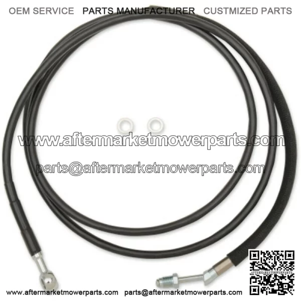 76 1/8" Black Vinyl +4 Extended Hydraulic Clutch Cable Harley Touring FLH 17+ (For: Harley-Davidson)
