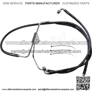 4 Extended Stock Length Black Vinyl Upper Lower Brake Line Harley Touring 08-13 (For: Harley-Davidson)