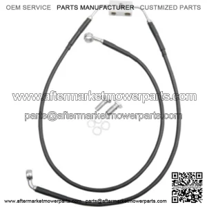 4 Extended Length Black Vinyl Upper Lower Brake Line Kit Harley Dyna 12-17 ABS (For: Harley-Davidson)