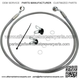 6 44 3/8 Extended Braided Stainless Upper Brake Line Harley Sportster XL 04-10 (For: Harley-Davidson)