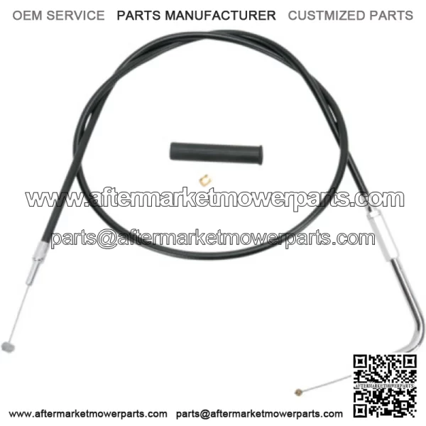 Black Vinyl 30" Throttle Cable 90 Degree 3 3/4" Travel Harley 81-89 Big Twin XL (For: Harley-Davidson)