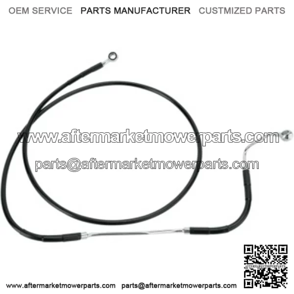 2 64 3/4 Extended Length Black Vinyl Upper Brake Line Harley Touring 09-13 ABS (For: Harley-Davidson)