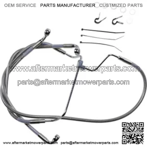 2 Extended Braided Stainless Steel Upper Brake Line Kit Harley Touring 14-19 (For: Harley-Davidson)