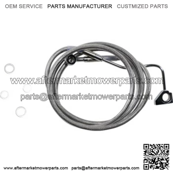 74 1/2 +10"  Extended Stainless Steel Upper Brake Line Harley Touring 14+ ABS (For: Harley-Davidson)