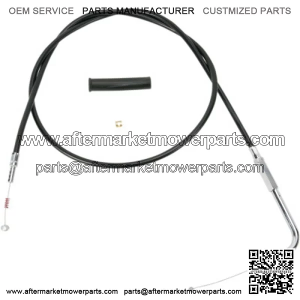 Black Vinyl Idle Cable 47 1/2" 90 Degree 4 3/4" Travel Harley 96-17 Big Twin Cam (For: Harley-Davidson)