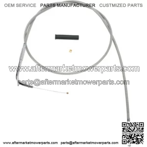 Braided Stainless Throttle Cable 50" 90 Degree 5" Harley 96-17 Big Twin Cam XL (For: Harley-Davidson)