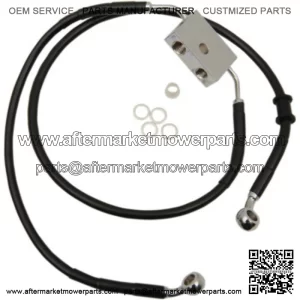 8 Extended Length Black Vinyl Upper Lower Brake Line Harley Sportster 14 ABS (For: Harley-Davidson)