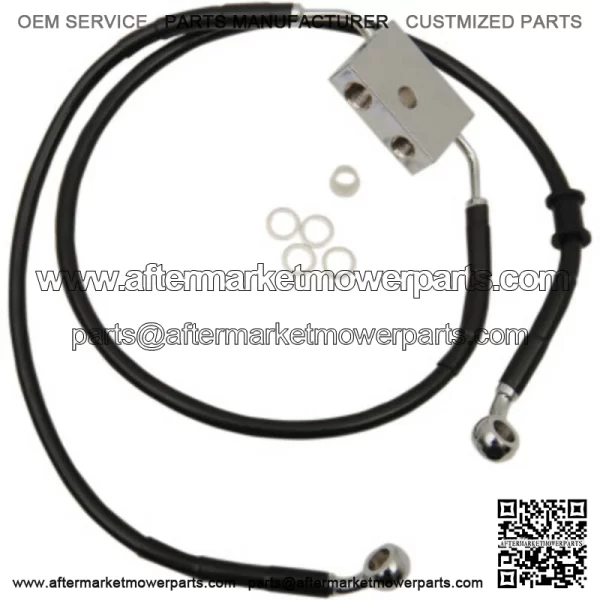 8 Extended Length Black Vinyl Upper Lower Brake Line Harley Sportster 14 ABS (For: Harley-Davidson)