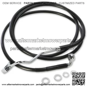 6 70 1/2 Extended Black Vinyl Upper Brake Line Harley Touring FLTRX 15 ABS (For: Harley-Davidson)