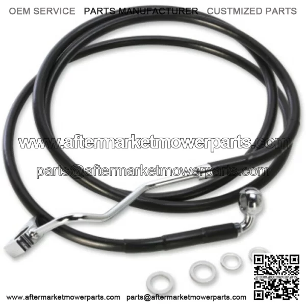 6 70 1/2 Extended Black Vinyl Upper Brake Line Harley Touring FLTRX 15 ABS (For: Harley-Davidson)