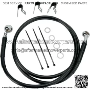 4 48 1/4 Extended Length Black Vinyl Upper Brake Line Harley Softail 00-07 (For: Harley-Davidson)