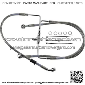 2 31 Extended Braided Stainless Upper Brake Line Kit Harley Sportster XL 16 (For: Harley-Davidson)