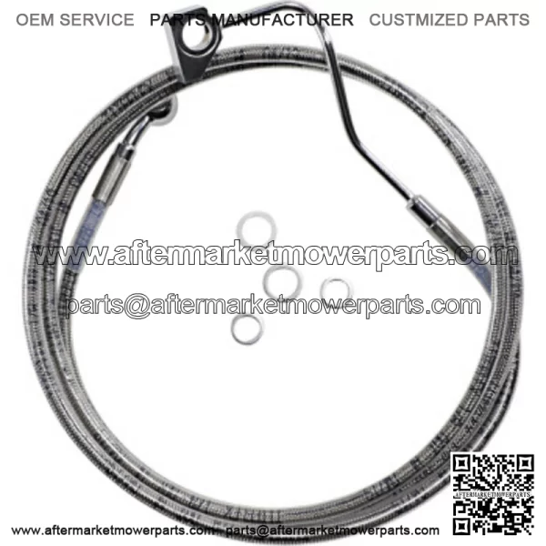 70 1/2" +6"  Extended Stainless Steel Upper Brake Line Harley Touring 14+ ABS (For: Harley-Davidson)
