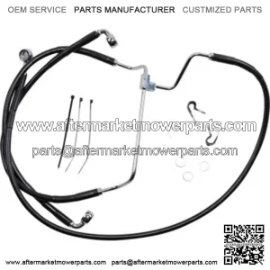 4 Extended Stock Length Black Vinyl Upper Brake Line Kit Harley Touring 14-19 (For: Harley-Davidson)