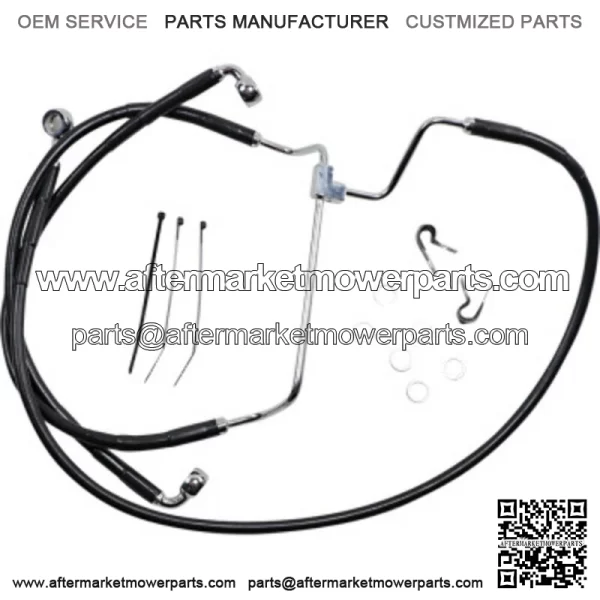 4 Extended Stock Length Black Vinyl Upper Brake Line Kit Harley Touring 14-19 (For: Harley-Davidson)