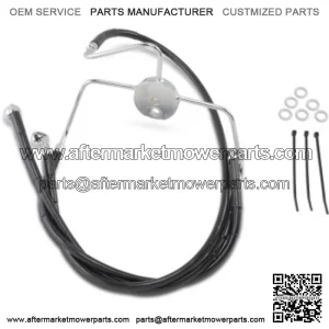 2 Extended Length Black Vinyl Upper Lower Brake Line Kit Harley Touring 94-07 (For: Harley-Davidson)