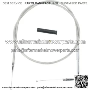Braided Stainless Throttle Cable 47 1/2" 90 Degree 5" Harley 96-17 Big Twin Cam (For: Harley-Davidson)