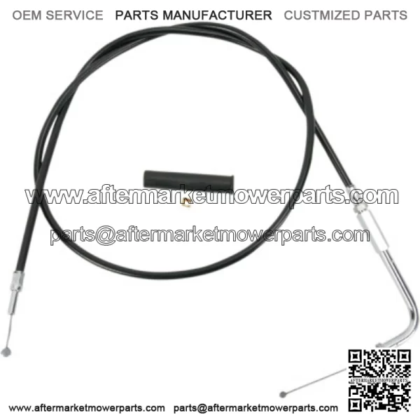 Black Vinyl Throttle Cable Wire 38" 90 Degree 5" Travel Harley 88-95 Big Twin XL (For: Harley-Davidson)