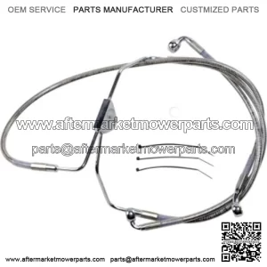 2 Extended Braided Stainless Steel Upper Brake Line Kit Harley Touring 08-13 (For: Harley-Davidson)