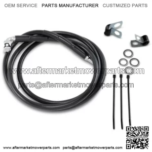 6 52 7/8  Extended Black Vinyl Upper Brake Line Kit Harley Dyna Softail 84-05 (For: Harley-Davidson)