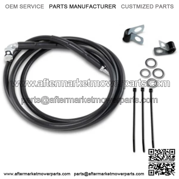 6 52 7/8  Extended Black Vinyl Upper Brake Line Kit Harley Dyna Softail 84-05 (For: Harley-Davidson)