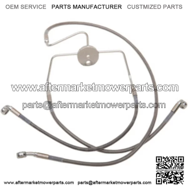 8 Extended Over Stock Stainless Steel Upper Brake Line  Harley Touring 94-07 (For: Harley-Davidson)