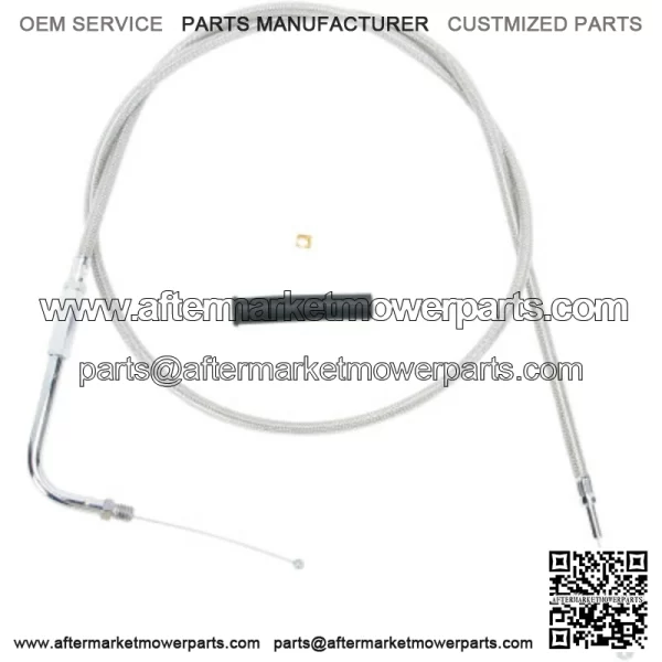 Braided Stainless Throttle Cable 45 1/2" 90 Degree 5" Harley 88-95 Big Twin XL (For: Harley-Davidson)