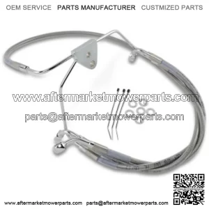 4 Extended Over Stock Stainless Steel Upper Brake Line Kit Harley Touring 99-07 (For: Harley-Davidson)
