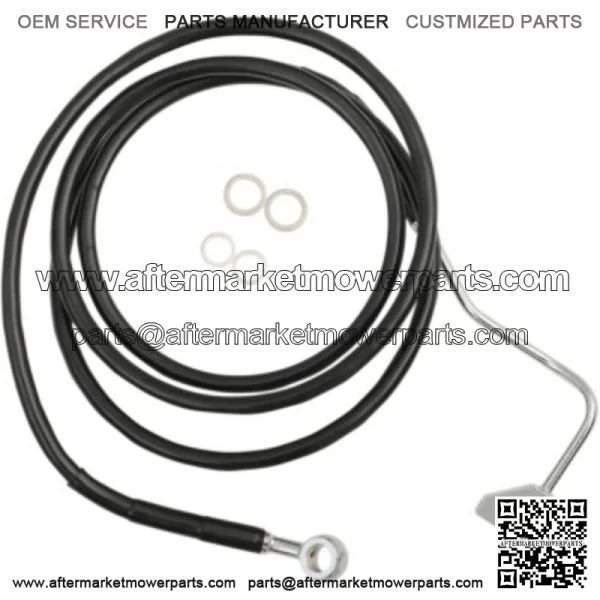 8 72 1/2 Extended Length Black Vinyl Upper Brake Line Harley Touring 14 ABS (For: Harley-Davidson)