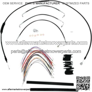 Black Vinyl Cable Brake Kit 13" Ape Hanger Handlebars Harley Touring 08-13 (For: Harley-Davidson)