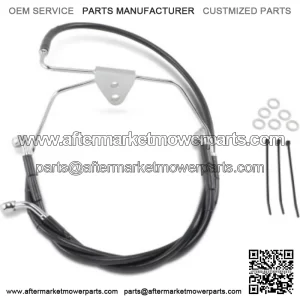 2  Extended Length Black Vinyl Upper Lower Brake Line Kit Harley Touring 96-07 (For: Harley-Davidson)
