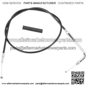 Black Vinyl Throttle Cable 34 1/2" 90 Degree 5" Travel Harley 88-95 Big Twin XL (For: Harley-Davidson)