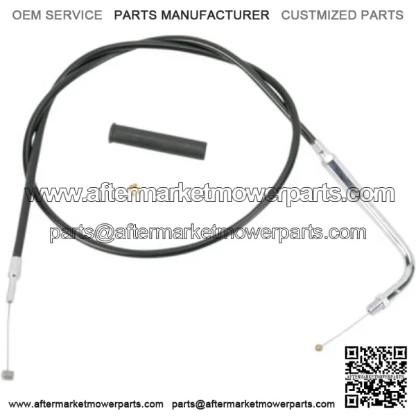 Black Vinyl Throttle Cable 34 1/2" 90 Degree 5" Travel Harley 88-95 Big Twin XL (For: Harley-Davidson)