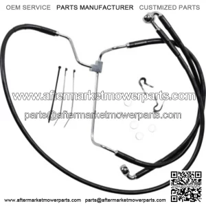 8 Extended Stock Length Black Vinyl Upper Brake Line Kit Harley Touring 14-19 (For: Harley-Davidson)