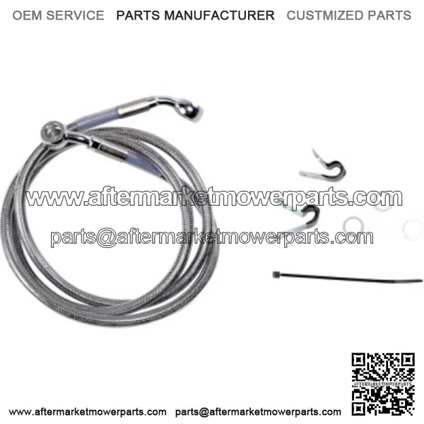 6 47 3/4 Extended Braided Stainless Upper Brake Line Harley Sportster XL 16 (For: Harley-Davidson)