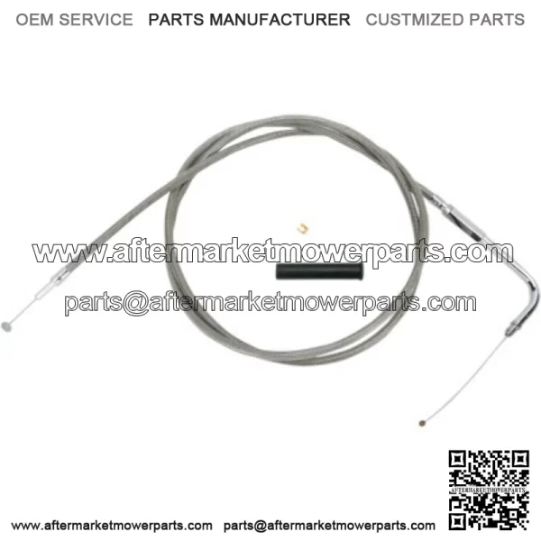 Braided Stainless Throttle Cable 58" 90 Degree 5" Harley 96-17 Big Twin Cam XL (For: Harley-Davidson)